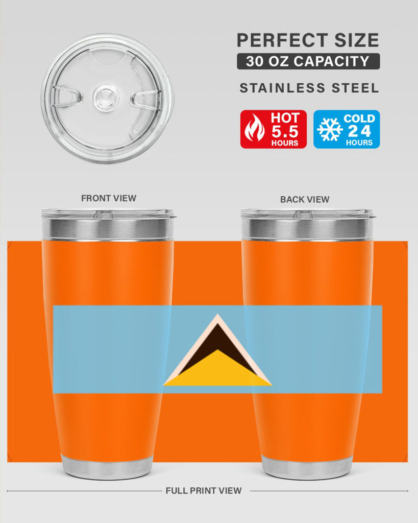 Saint Lucia 51#- world flags- Tumbler