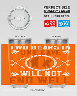 Two bears in one cave will not end well 34#- Bears- Tumbler