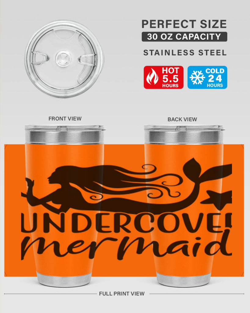 Undercover mermaid 657#- mermaid- Tumbler