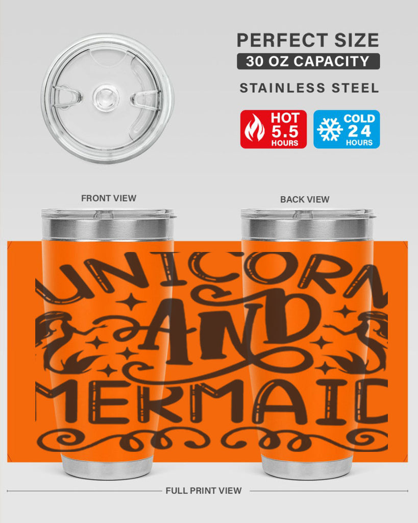 Unicorn and mermaid 660#- mermaid- Tumbler