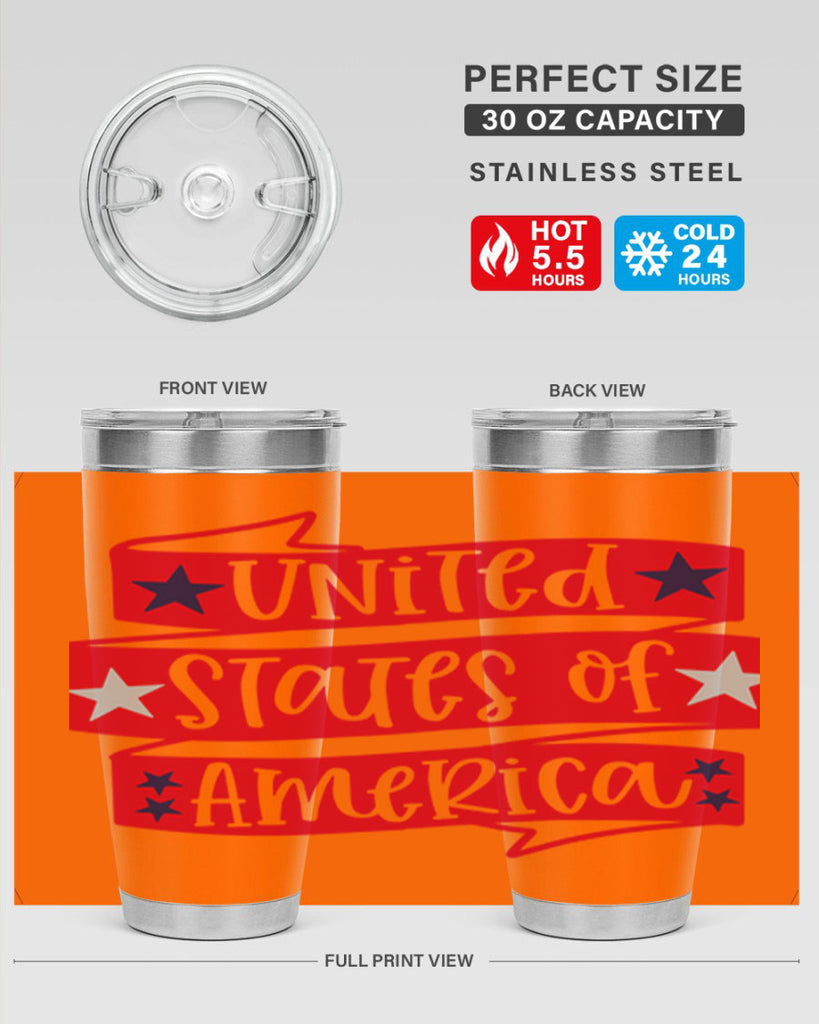 United States Of America Style 177#- Fourt Of July- Tumbler