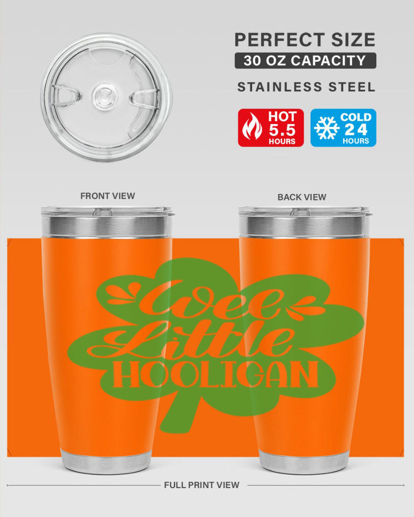 Wee Little Hooligan Style 16#- St Patricks Day- Tumbler