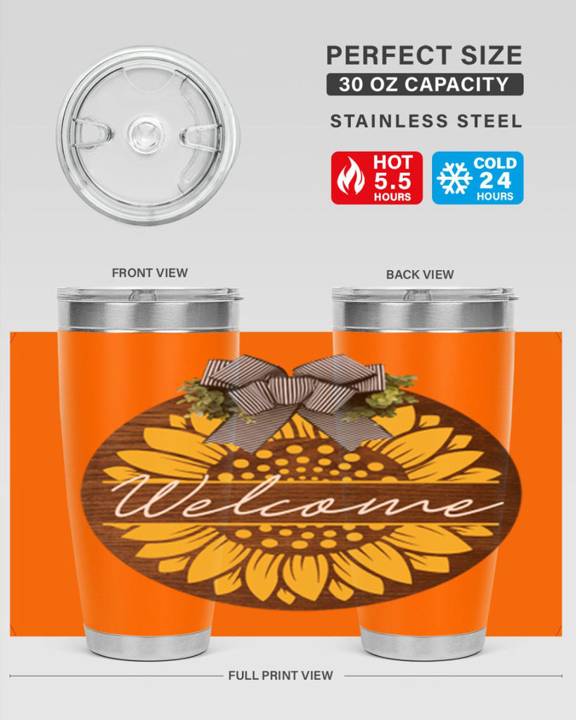 Welcome Sunflower Mockup584#- spring- Tumbler