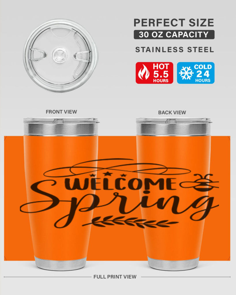 Welcome spring design  594#- spring- Tumbler