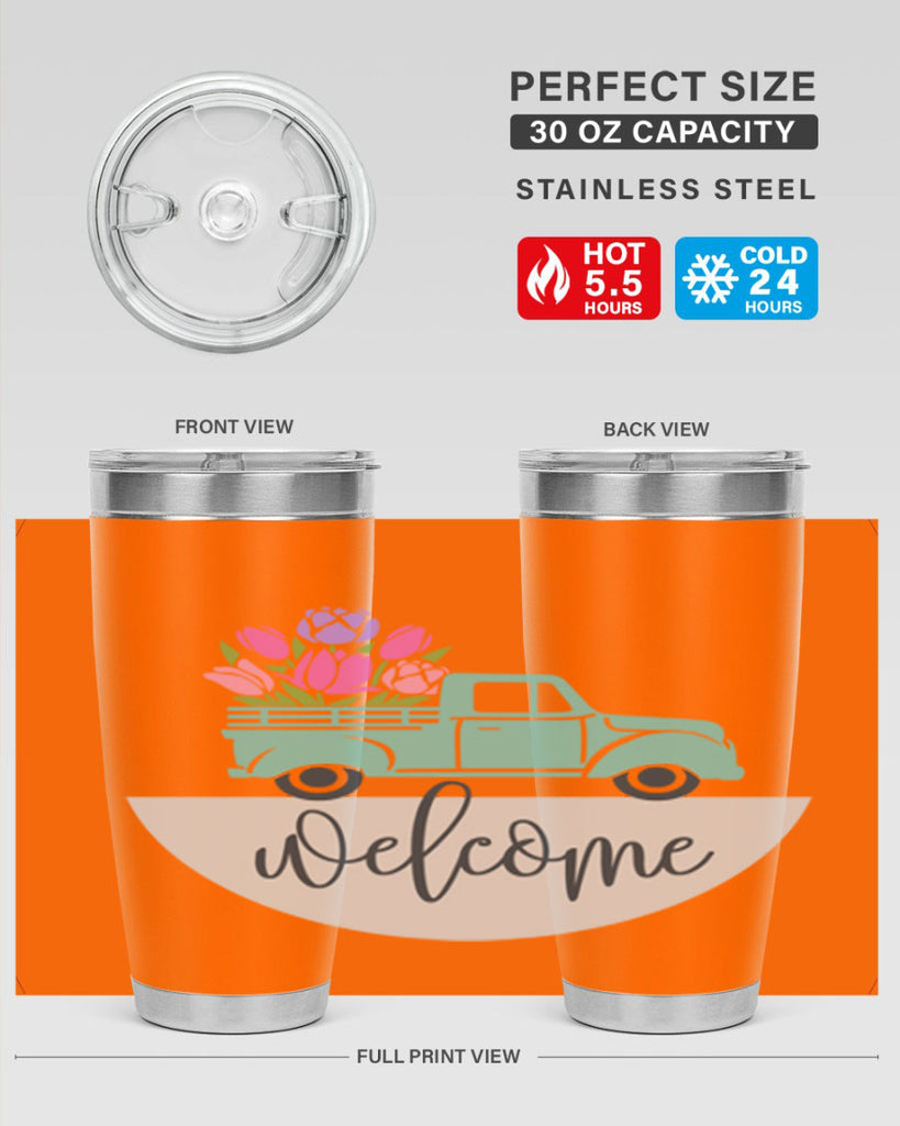 Welcome spring truck579#- spring- Tumbler