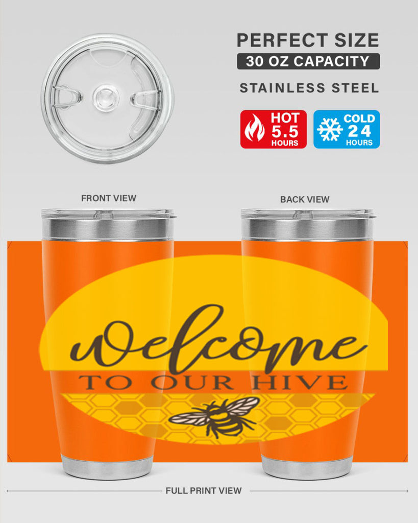 Welcome to our Hive complete yellow590#- spring- Tumbler