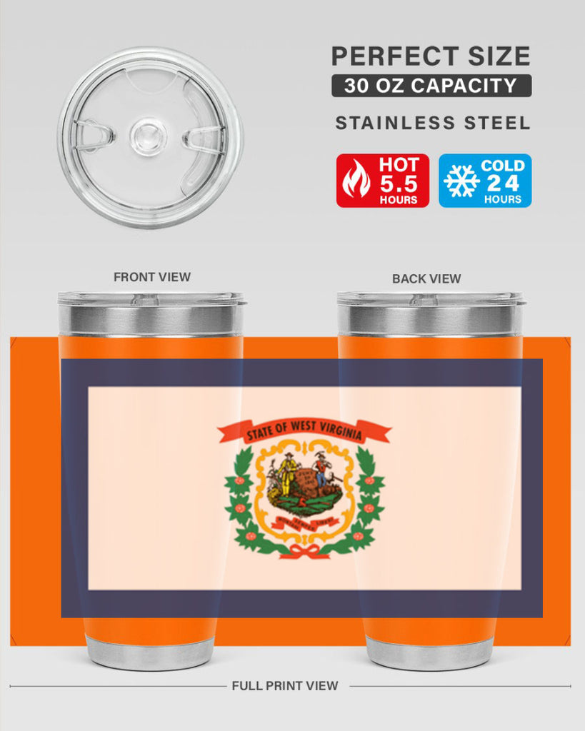 West Virginia 3#- stateflags- Tumbler