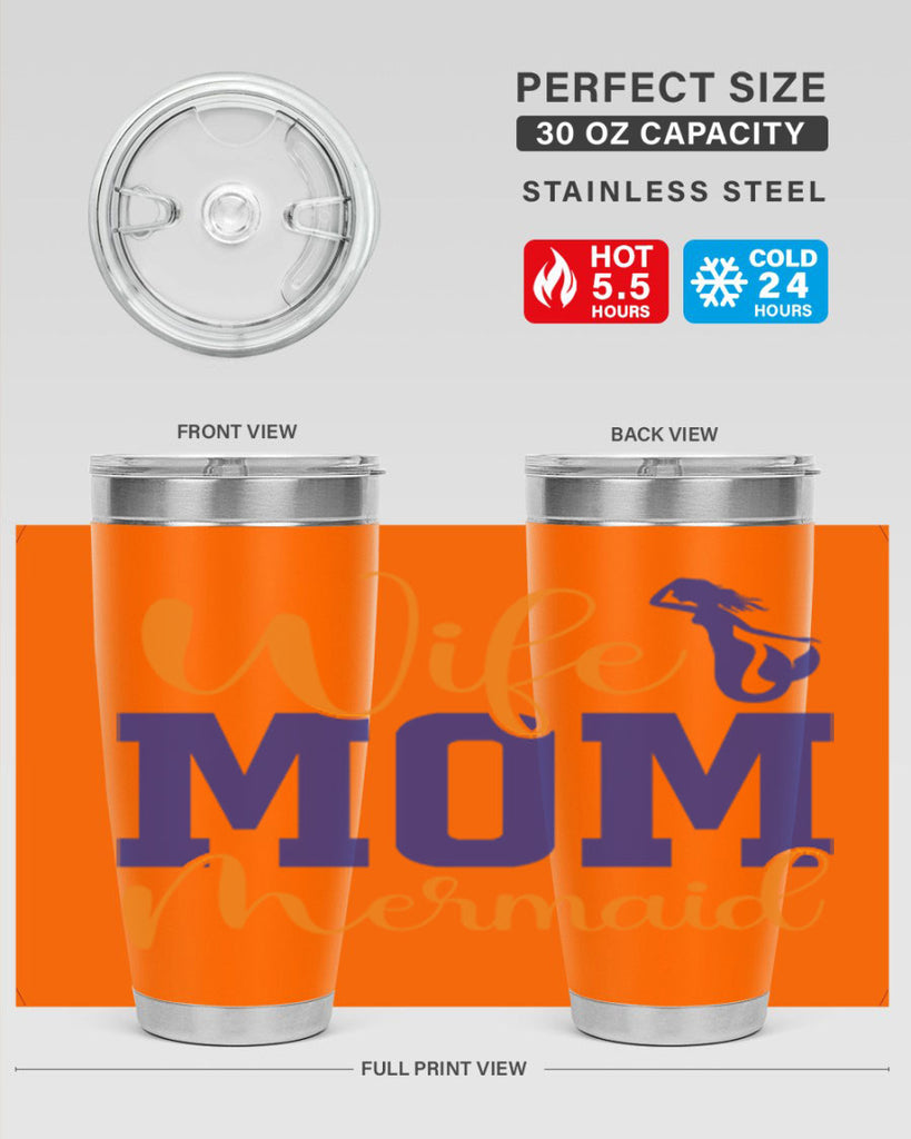 Wife Mom Mermaid 668#- mermaid- Tumbler