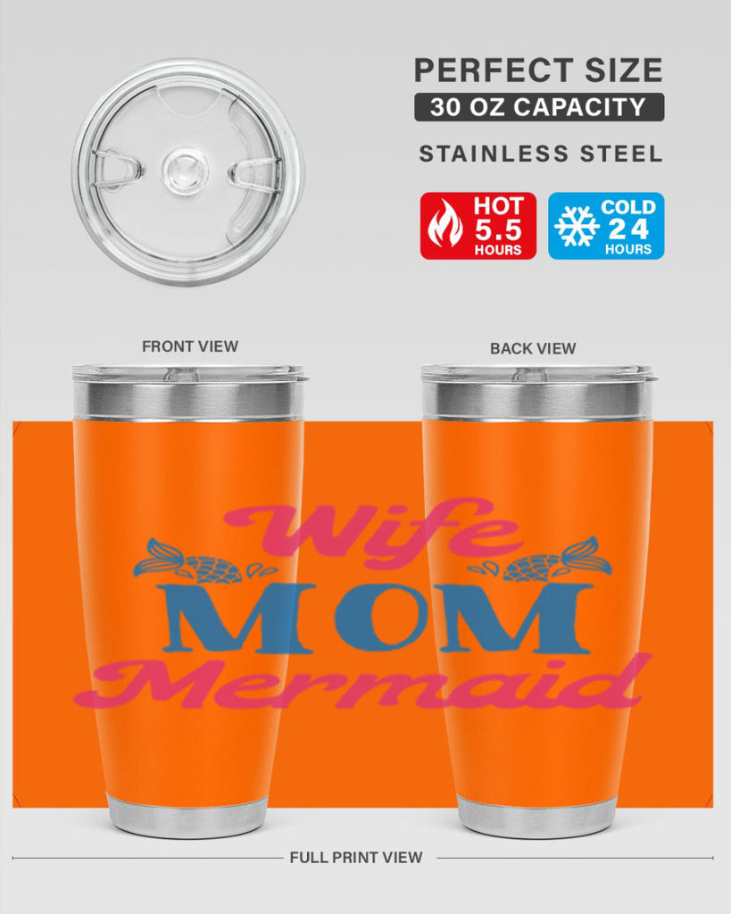 Wife Mom Mermaid 670#- mermaid- Tumbler