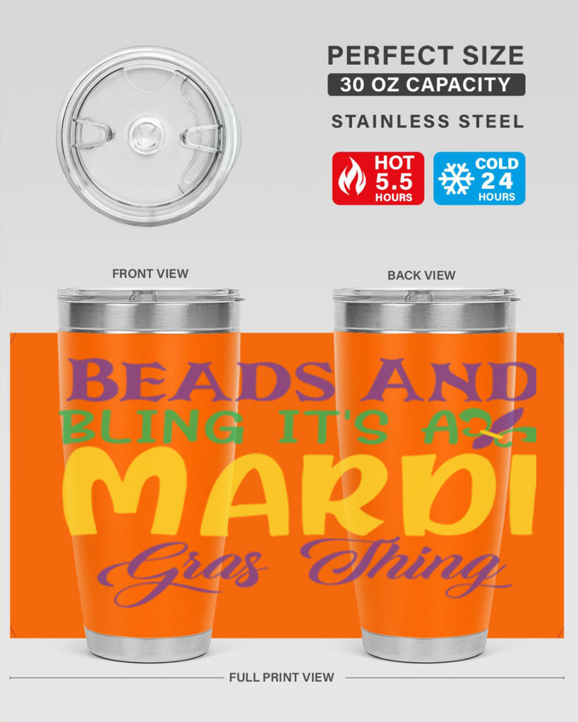 beads and bling its a mardi gras thing 86#- mardi gras- Tumbler