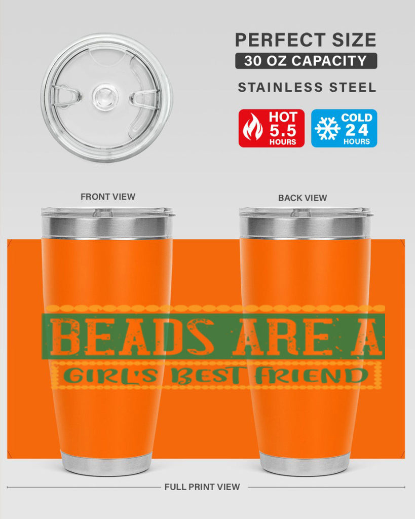 beads are a girls best friend 29#- mardi gras- Tumbler