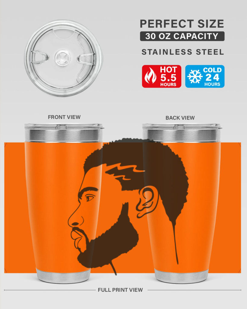beardman 52#- black men - boys- tumbler