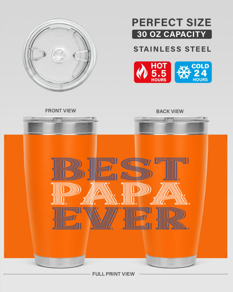 best papa ever 48#- grandpa - papa- Tumbler