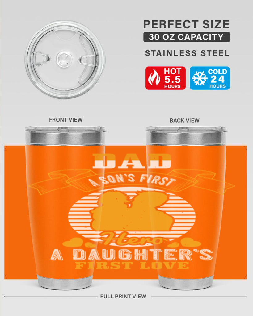 dad a son’s first hero 245#- fathers day- Tumbler