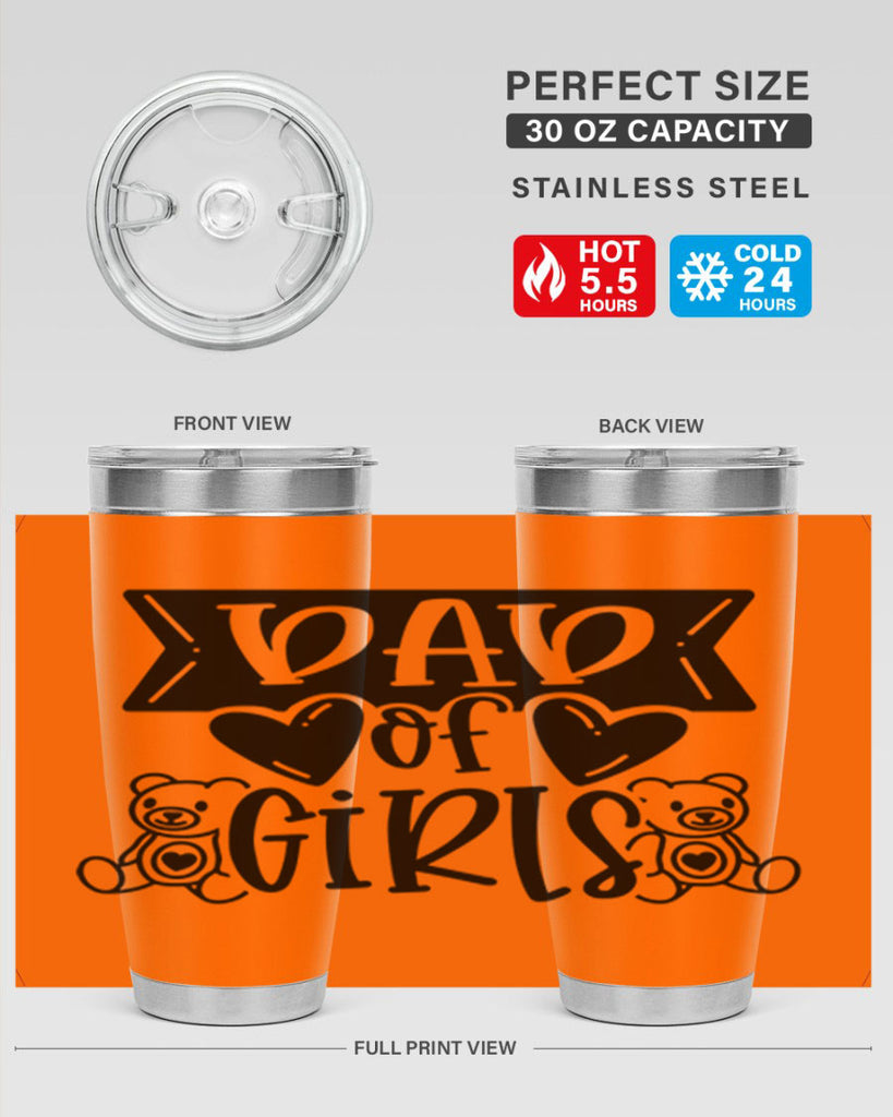 dad of girls 60#- fathers day- Tumbler