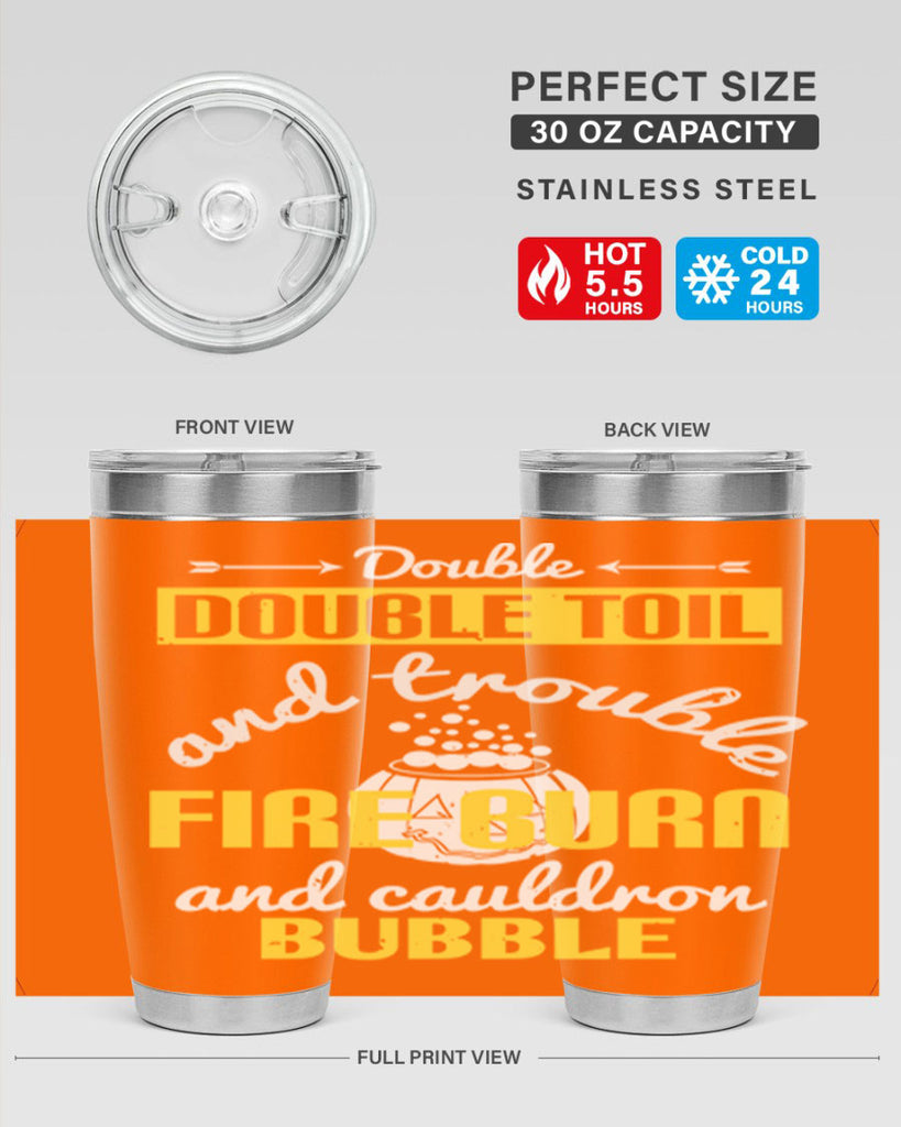 double double toil and 115#- halloween- Tumbler