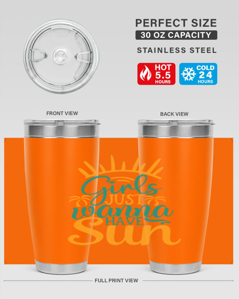 girls just wanna have sun Style 102#- summer- Tumbler