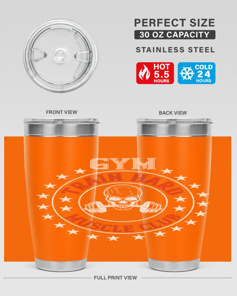 gym train hard mucle club 95#- gym- Tumbler