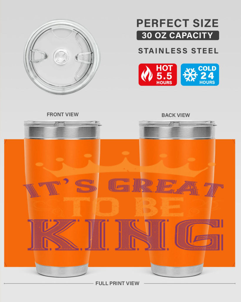 it’s great to be king 61#- mardi gras- Tumbler