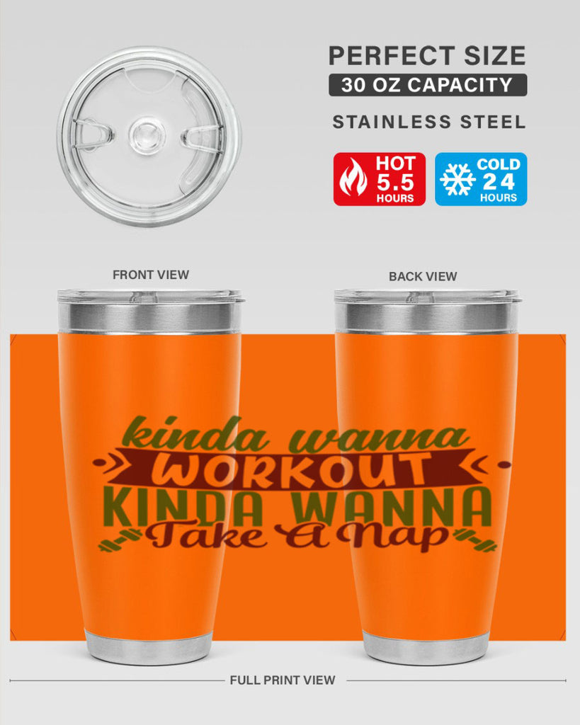 kinda wanna workout kinda wanna take a nap 34#- gym- Tumbler