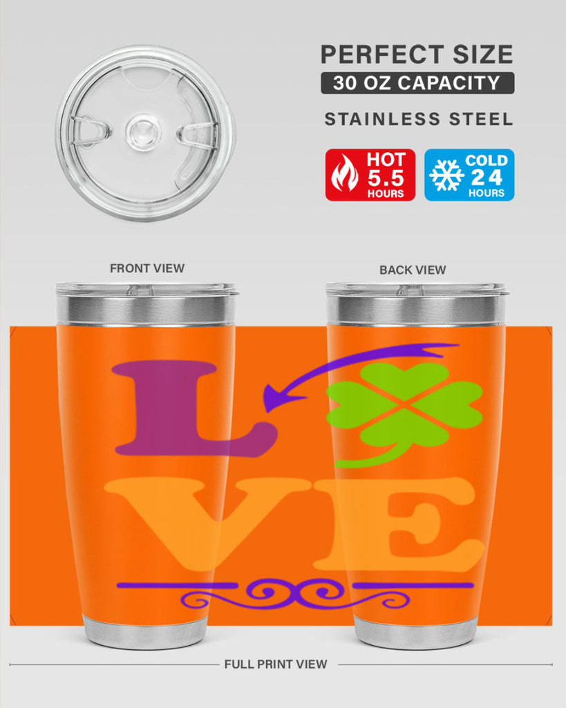 love 18#- mardi gras- Tumbler