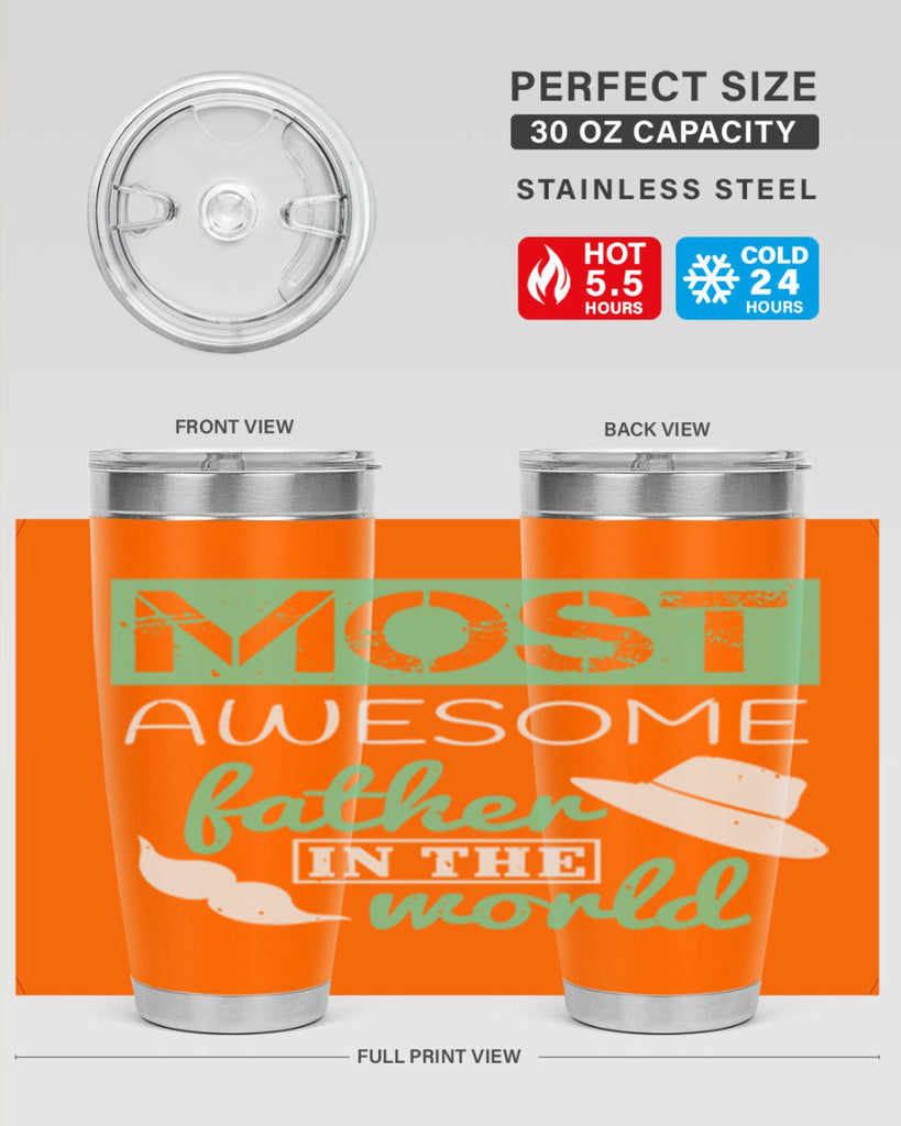most awesome father 191#- fathers day- Tumbler