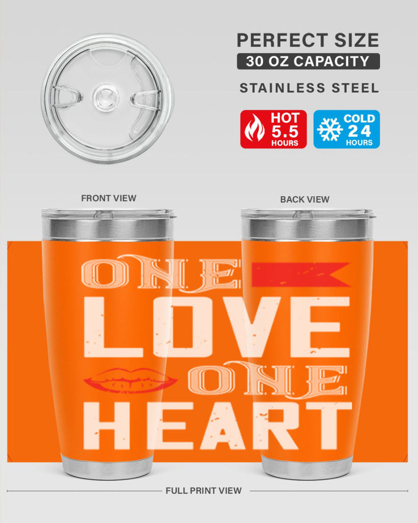 one love one heart 32#- valentines day- Tumbler