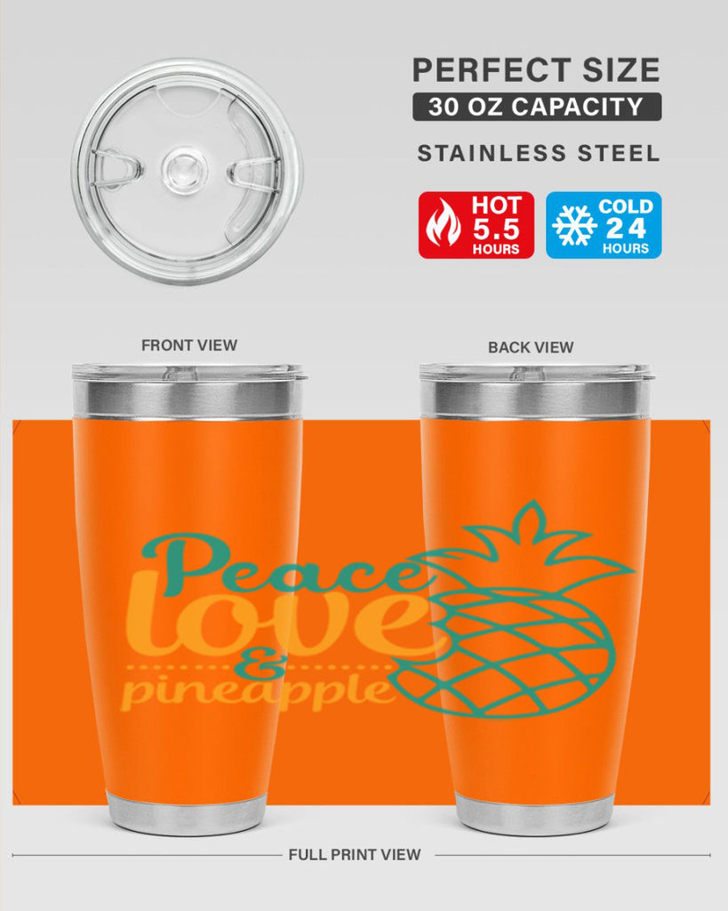 peace love pineapple Style 82#- summer- Tumbler