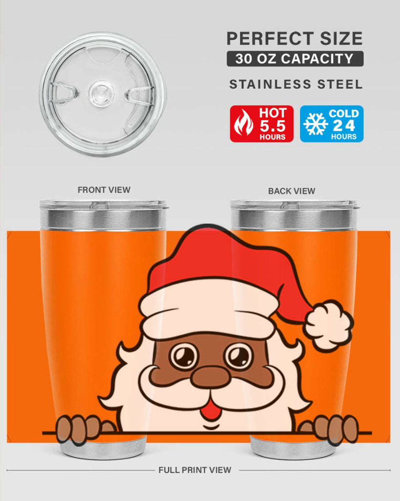 peekaboo black santa 19#- black men - boys- tumbler