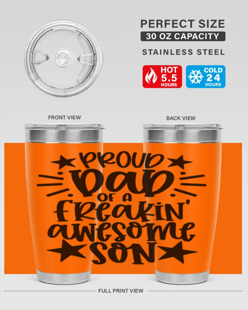 proud dad of a freakin awesome son 23#- fathers day- Tumbler