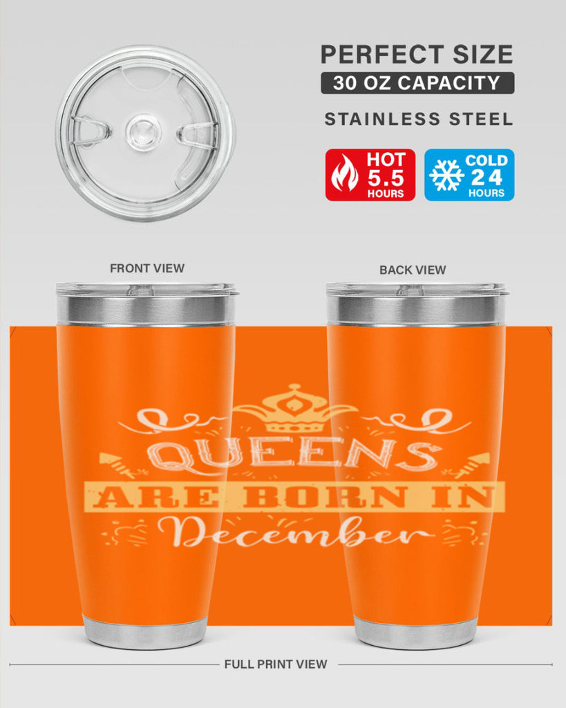 queens are born in December Style 44#- birthday- tumbler
