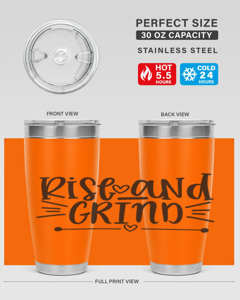 rise and grind 368#- mom- Tumbler