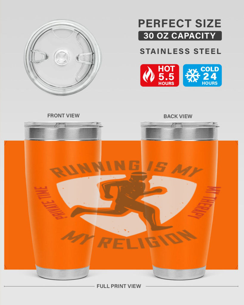 running is my private time my therapy my religion 21#- running- Tumbler