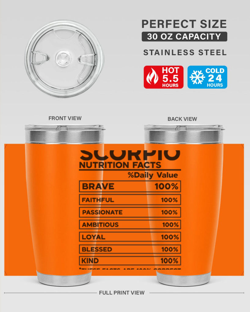 scorpio Nutrition Facts 434#- zodiac- Tumbler