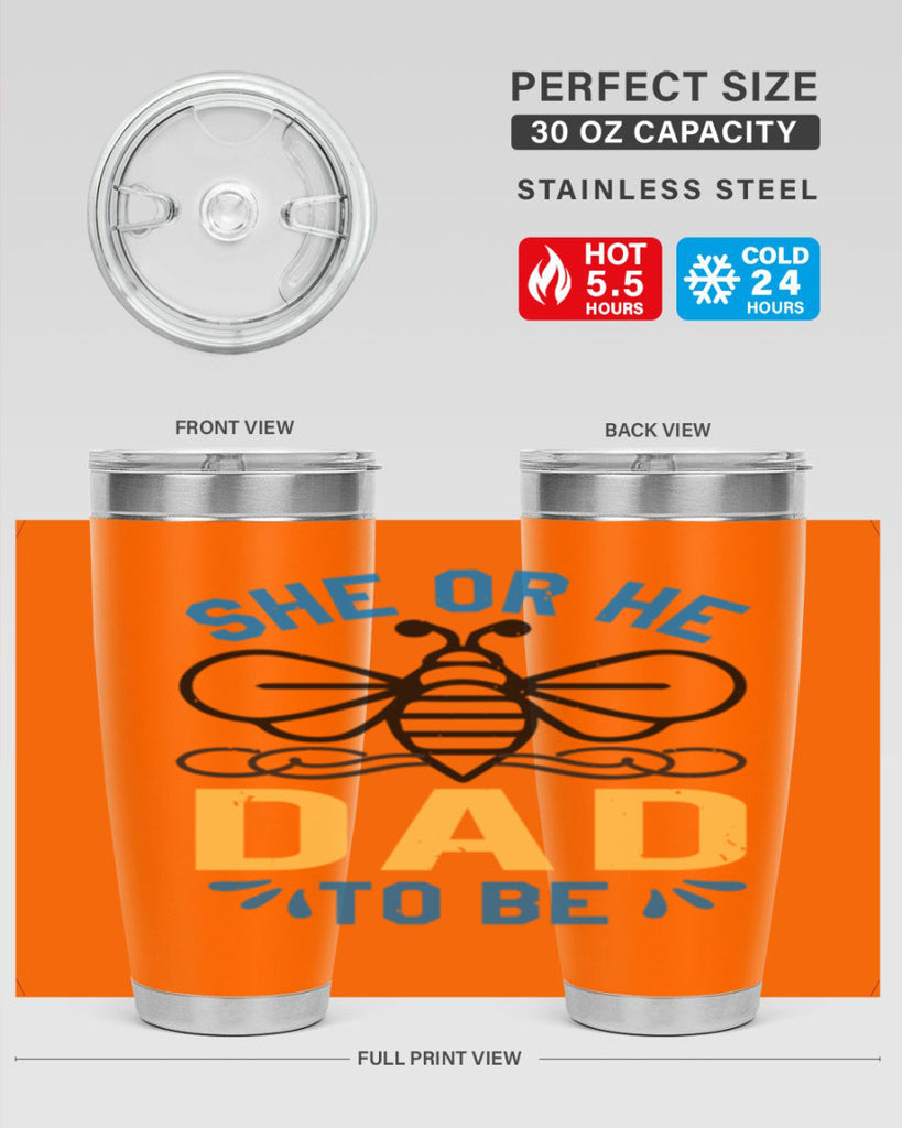 she or he dad to be Style 15#- baby shower- tumbler