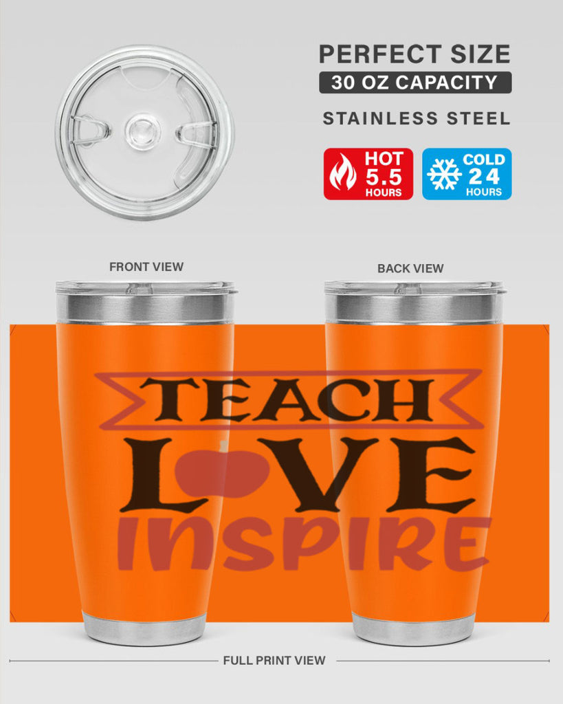 teach love inspre Style 147#- teacher- tumbler