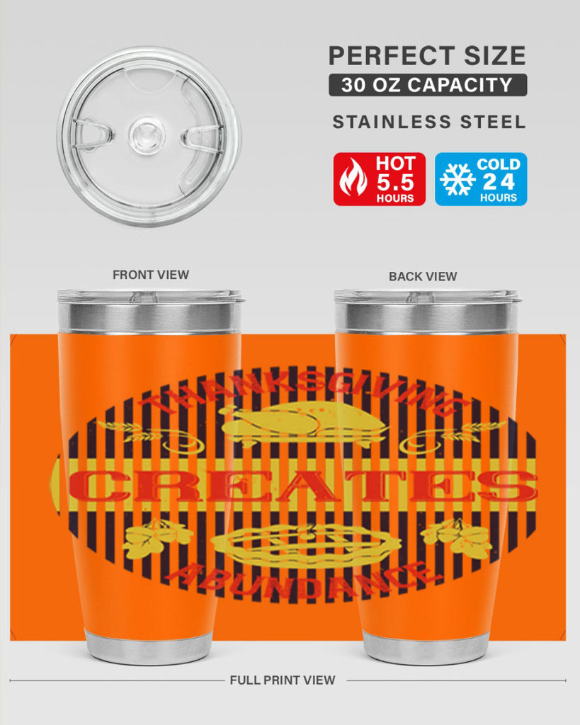 thanksgiving creates abundance 14#- thanksgiving- Tumbler