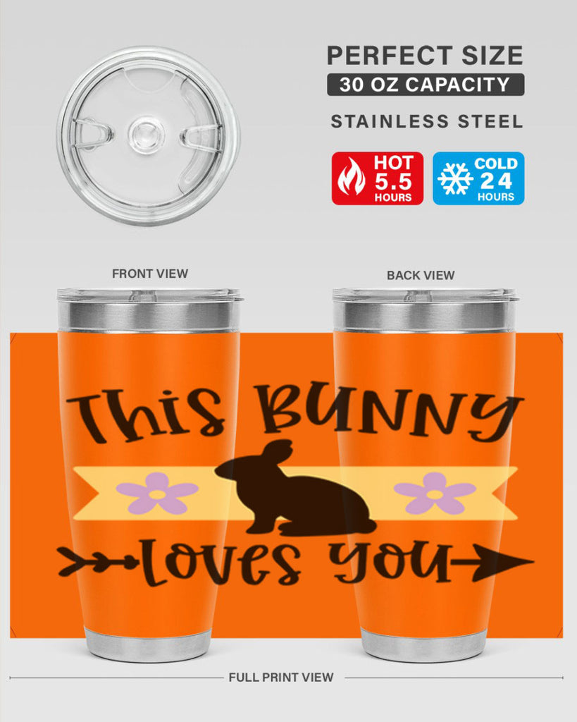 this bunny loves you 10#- easter- Tumbler