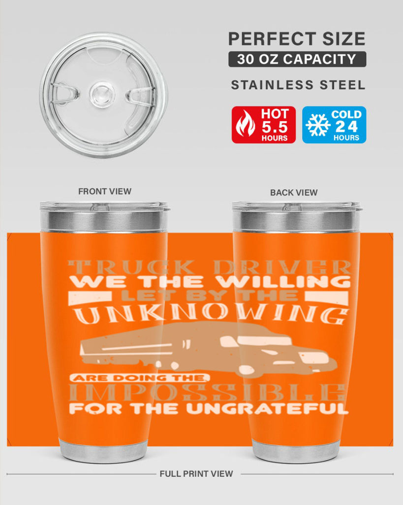 truck driver we the willing let by the z Style 15#- truck driver- tumbler