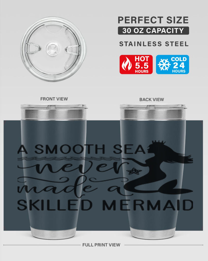 A smooth sea never made 12#- mermaid- Tumbler