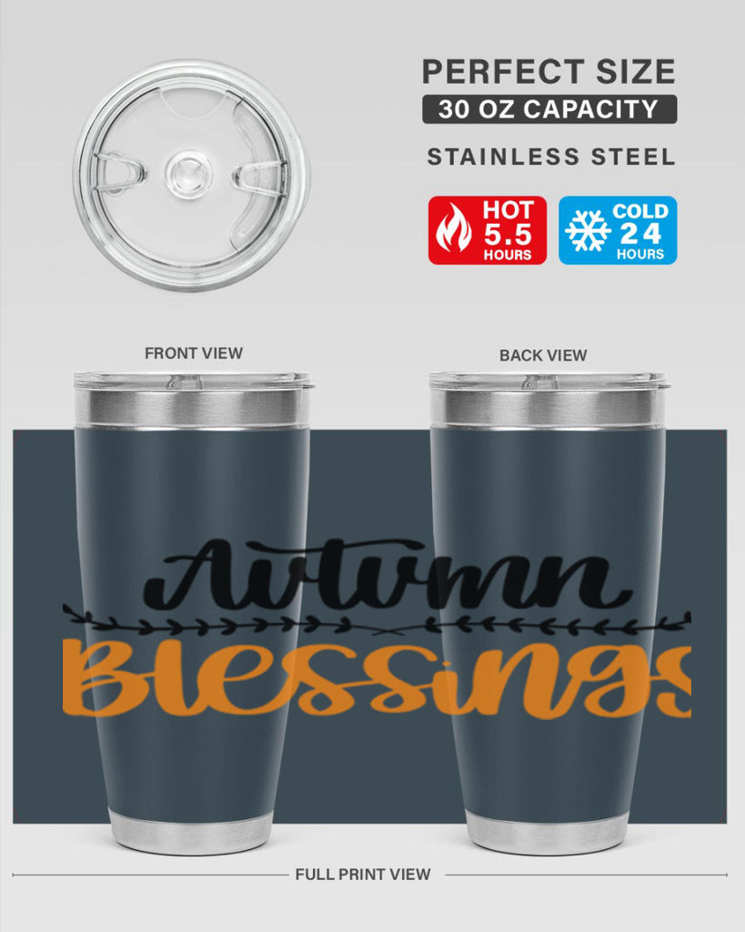 Autumn Blessings 473#- fall- Tumbler
