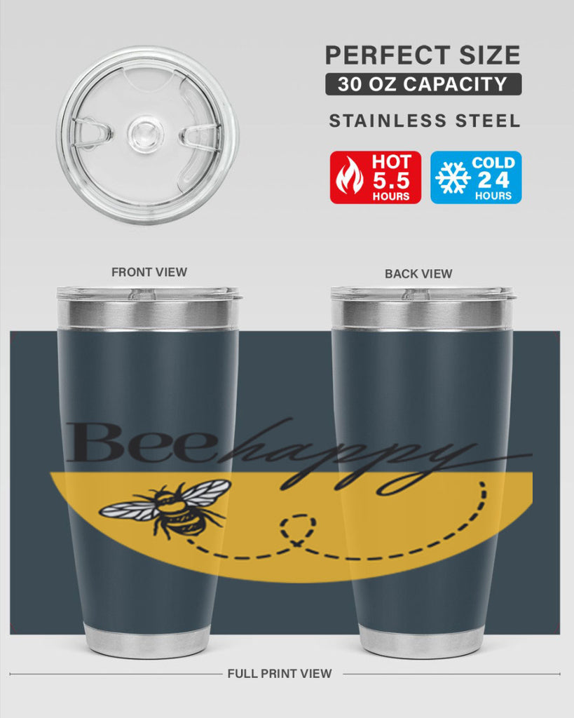 Bee Happy30#- spring- Tumbler