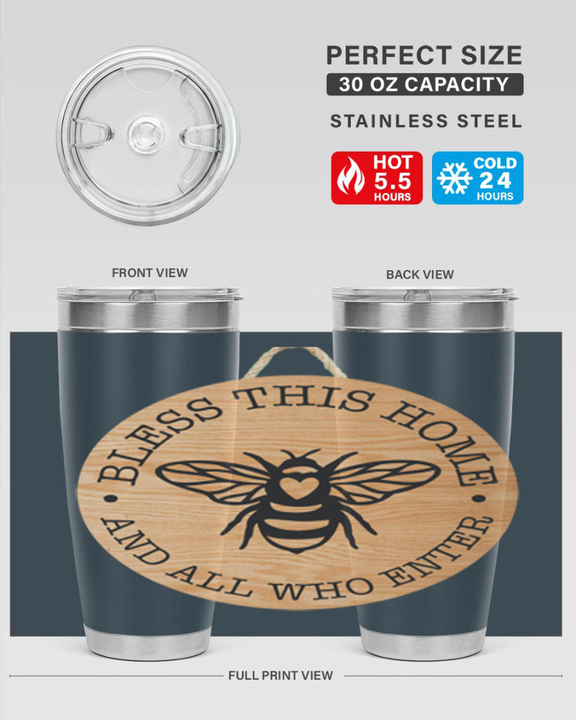 Bless this Home Bee Mockup58#- spring- Tumbler