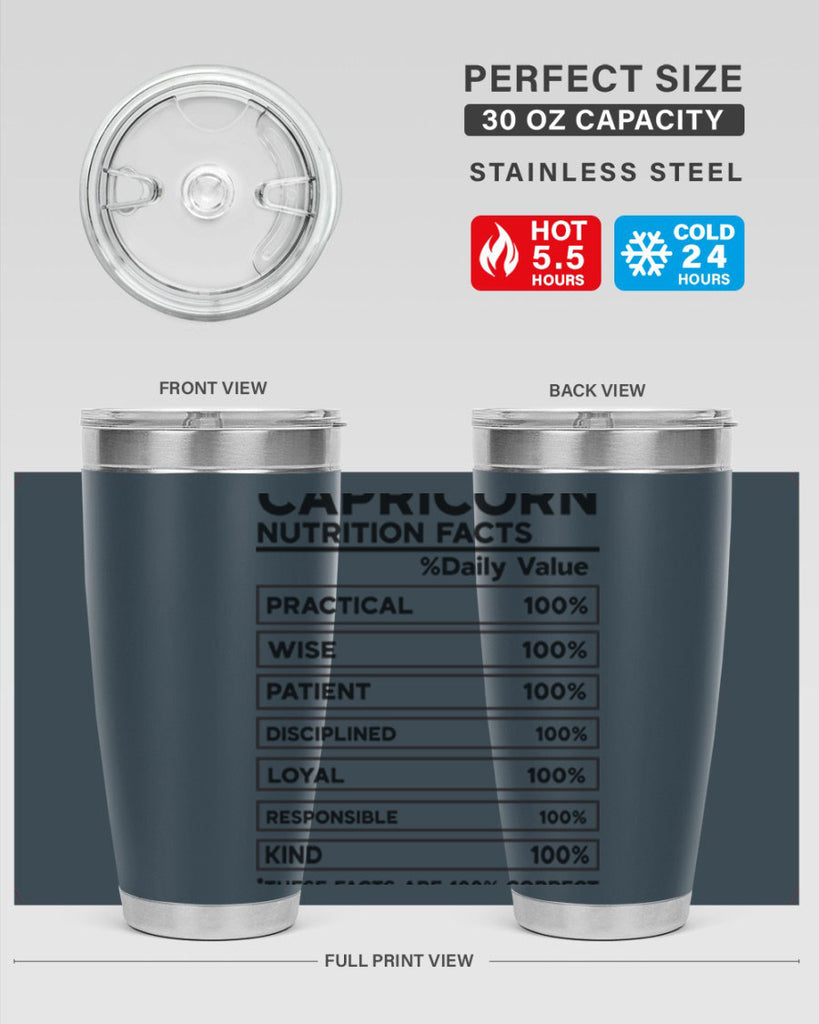 Capricorn Nutrition Facts 185#- zodiac- Tumbler