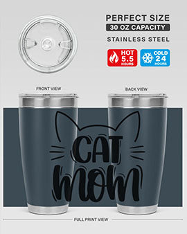 Cat Mom Style 85#- cat- Tumbler