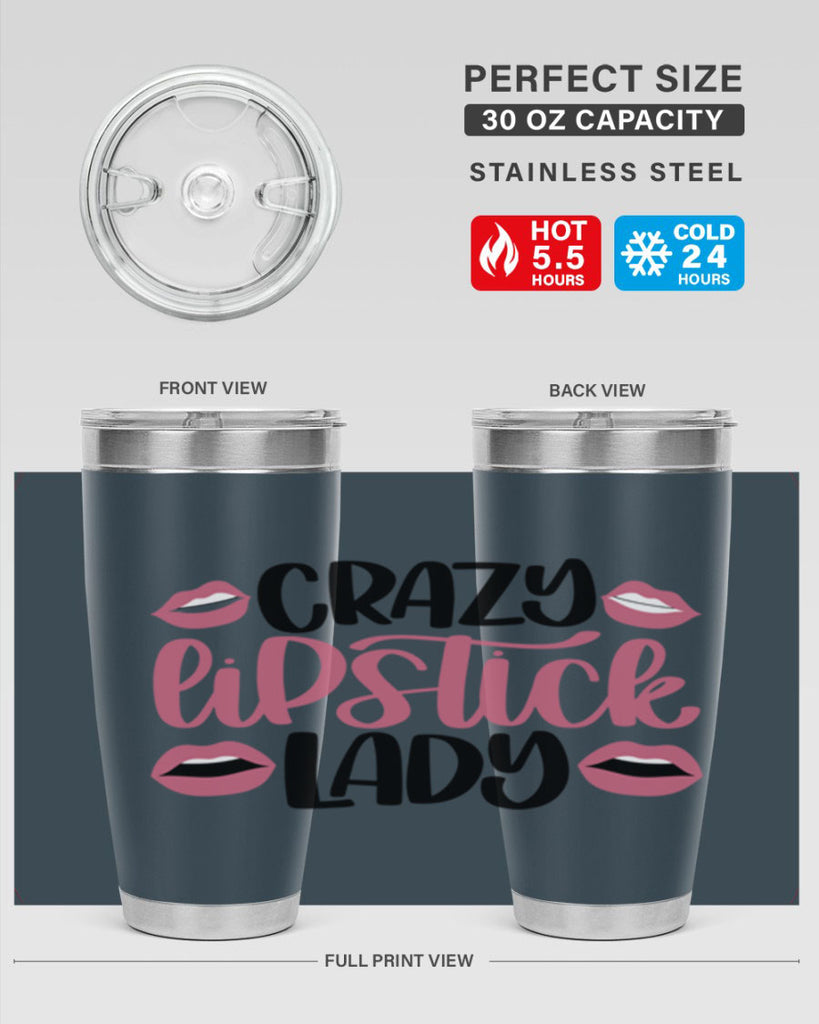 Crazy Lipstick Lady Style 107#- make up- Tumbler