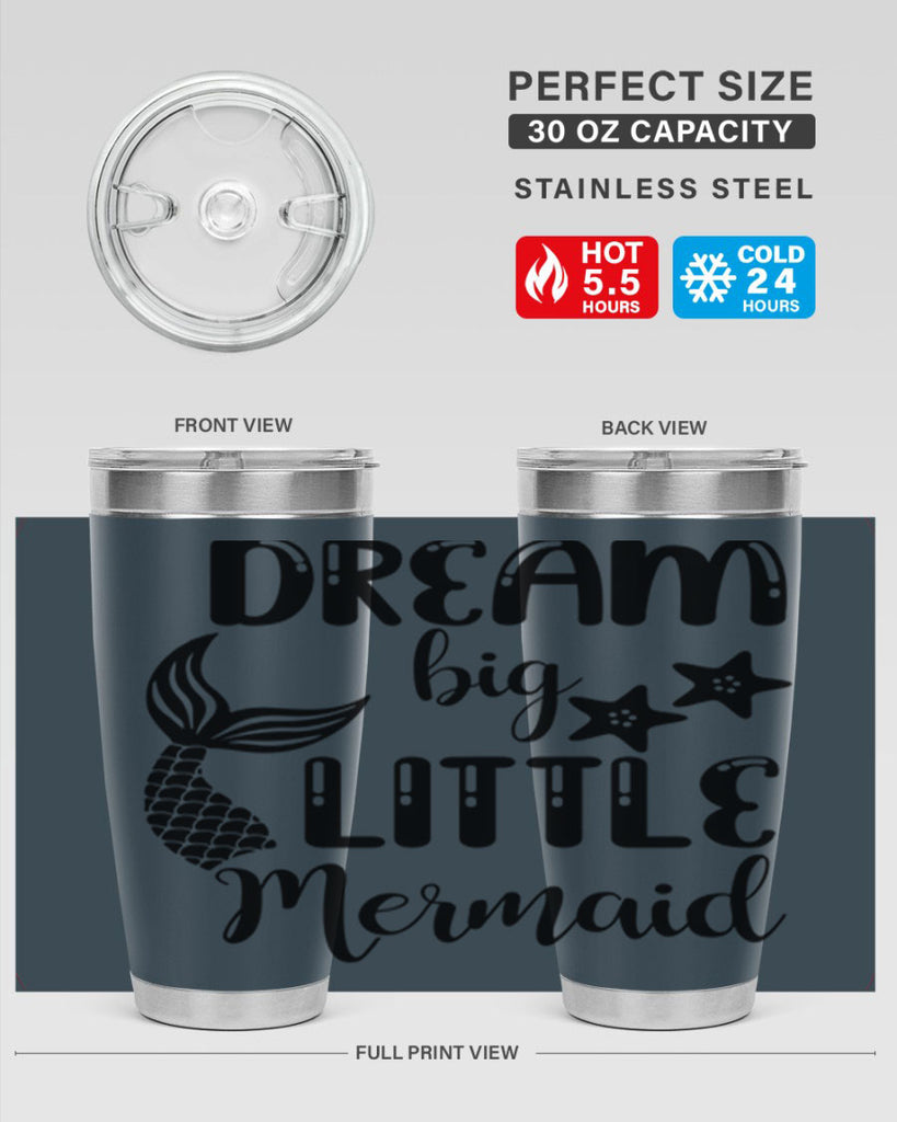 Dream big little Mermaid 131#- mermaid- Tumbler