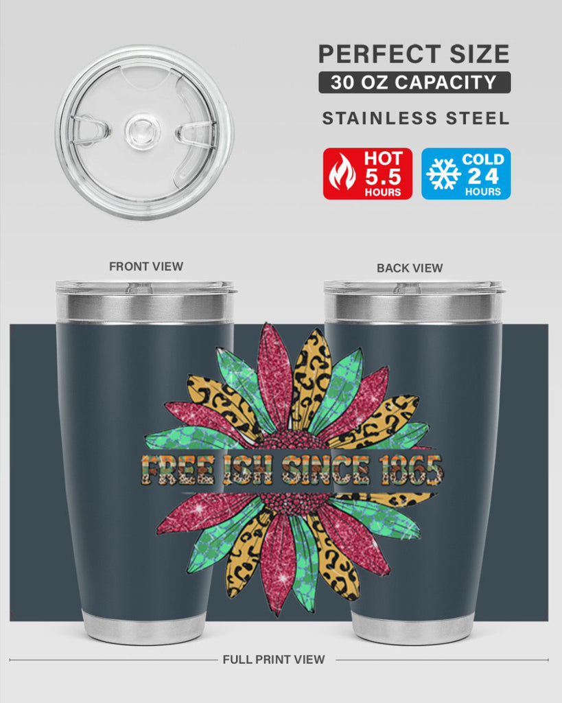 Freeish Since 1865 Sunflower Juneteenth 15#- Juneteenth- tumbler