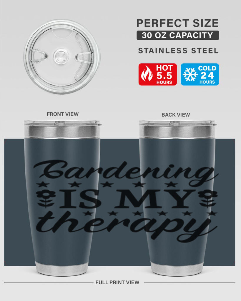 Gardening is my therapy  146#- spring- Tumbler