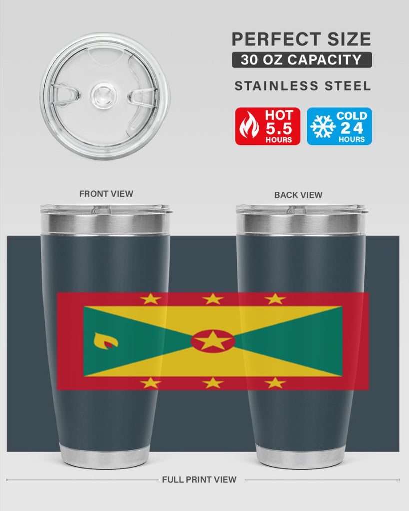 Grenada 130#- world flags- Tumbler